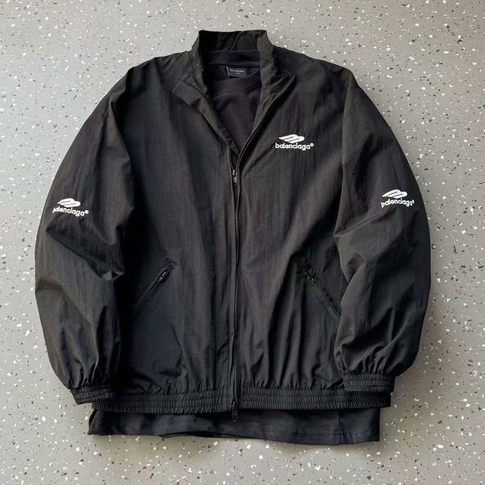 Balenciaga Men's Black Windbreaker